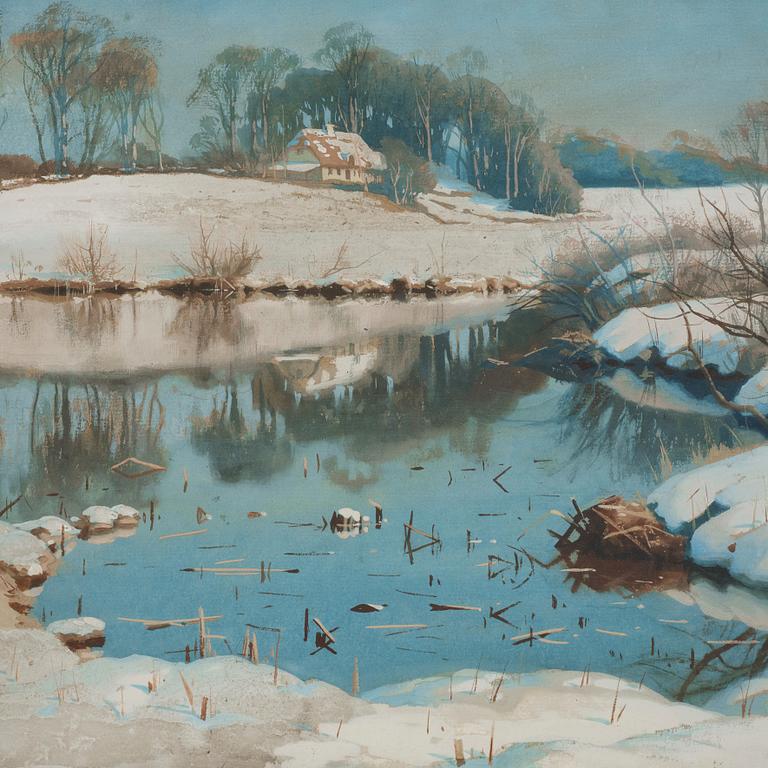 Peder Mork Mönsted, Vinterlandskap.