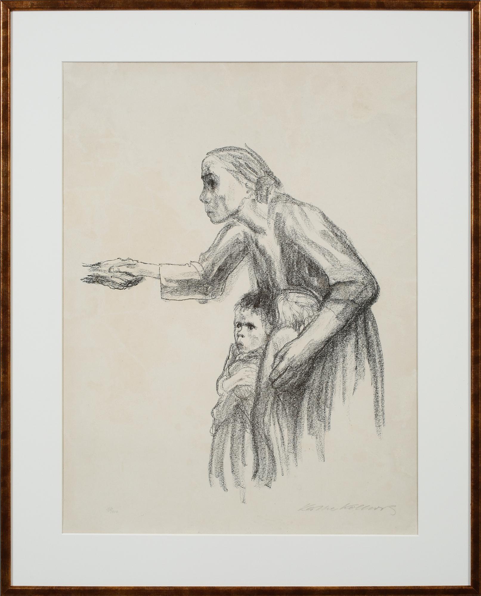 KÄTHE KOLLWITZ, litografi, signerad och numrerad 10/100.