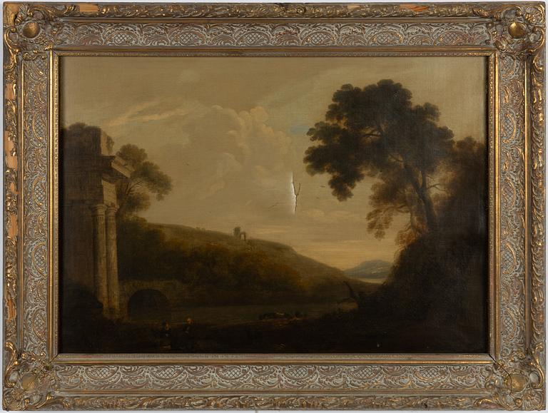 Claude Lorrain, follower of, Ruin landscape.
