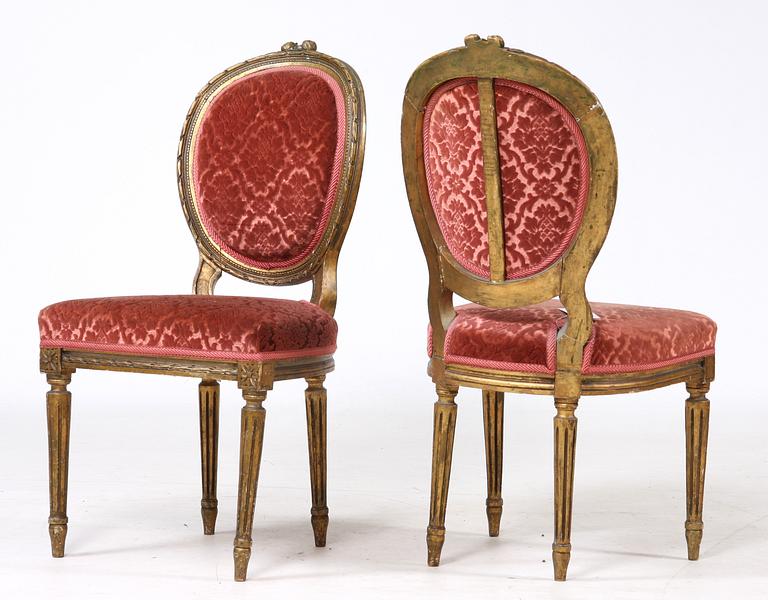 STOLAR, gustaviansk stil, 1800-tal.