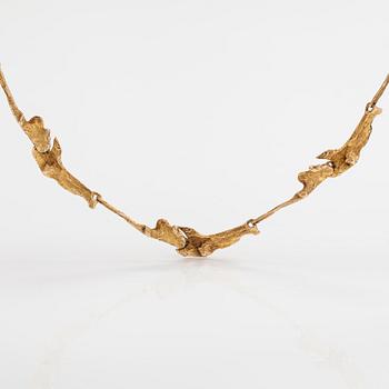 Björn Weckström, Halsband "Mariehand", 14K guld. Lapponia 1970.