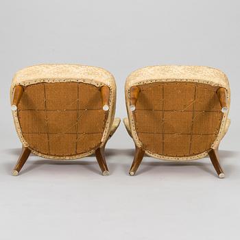 Lisa Johansson-Pape, a pair of 1940s armchairs for Oy Stockmann Ab, Keravan puusepäntehdas.