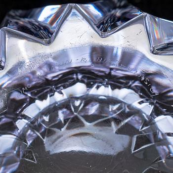 Aimo Okkolin, a Water Lily' bowl, signed Aimo Okkolin, Riihimäen Lasi Oy.