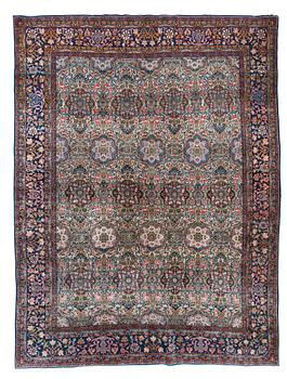 865. CARPET. Semi-Antique Kerman. 382 x 286,5 cm.