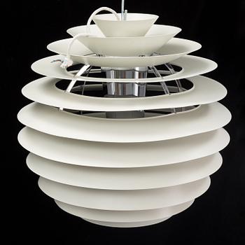 Poul Henningsen, a 'PH Globe/Louvre' pendant light, Louis Poulsen, Denmark.