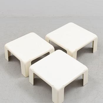 MARIO BELLINI, a set of three plastic coffee tables from C&B, Italy, second half of the 20th century.