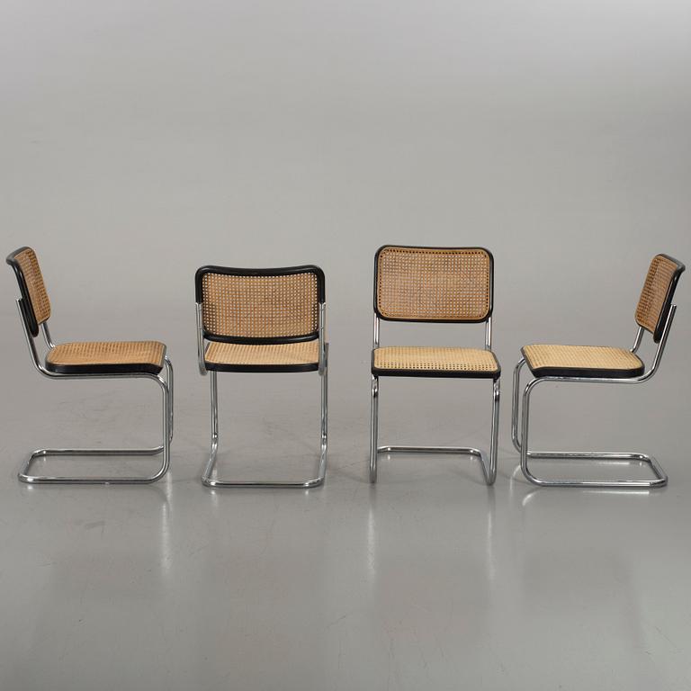 A SET OF 4 "CESCA" CHAIRS, Marcel Breuer, Thonet 1970's.