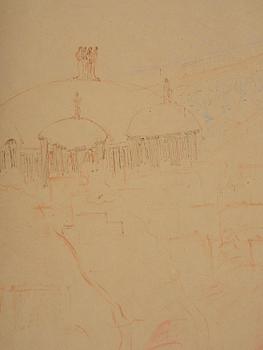 Carl Fredrik Hill, Architectural fantasy.