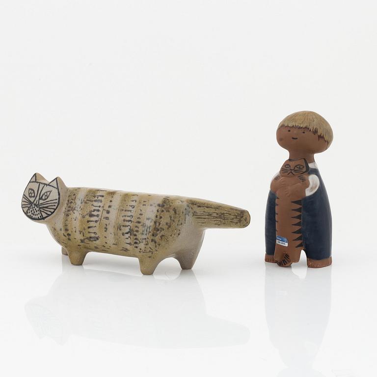 Lisa Larson, two stoneware figurines, Gustavsberg.