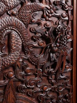 A large Imperial Hongmu compound cabinet, Qingdynasty, 19th century.
