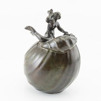 Just Andersen, vase, bronze, first half of the 20th century.
