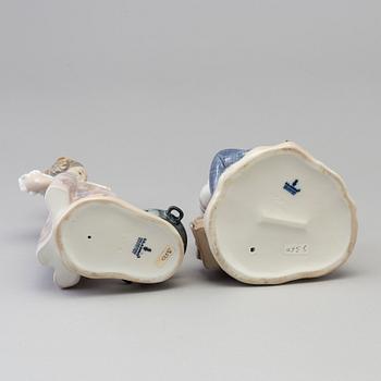 FIGURINER, två stycken, porslin. Lladro, Spanien, 1980-tal.