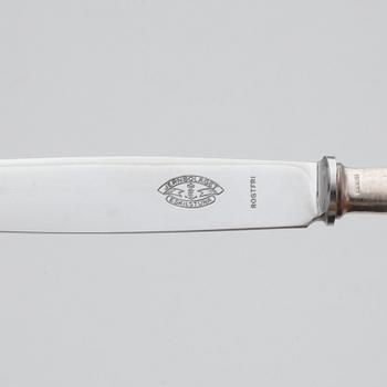 BESTICKSERVIS, 18 delar, silver, snäckmodell, KG Markströms Guldsmeds AB, Uppsala 1930-tal. Total vikt 1069 gr.