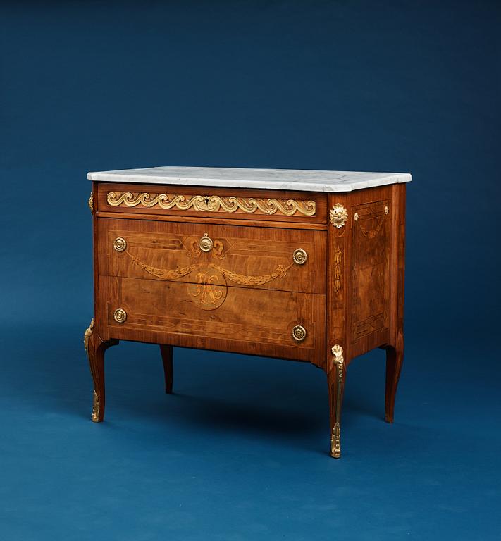 A Gustavian commode by Georg Haupt (master in Sockholm 1770-1784).