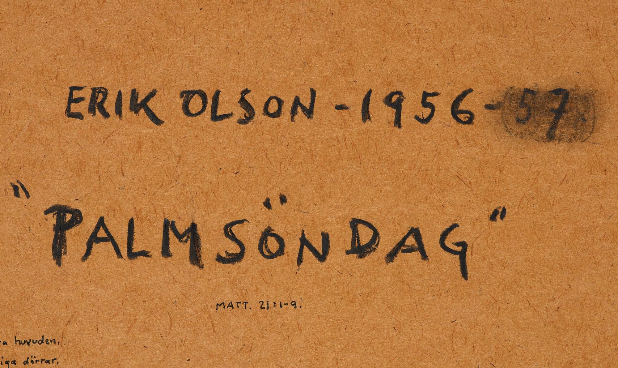 Erik Olson, "Palmsöndag".