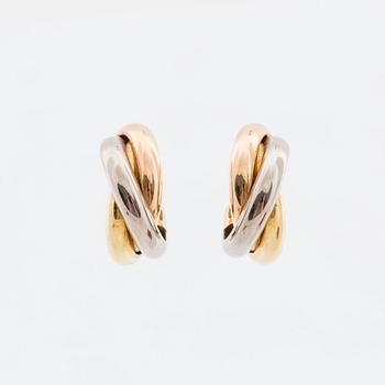 CARTIER EARRINGS "trinity" 18K gold.