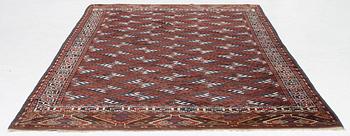 Carpet, Yomoud, antique, approx. 325 x 186 cm.