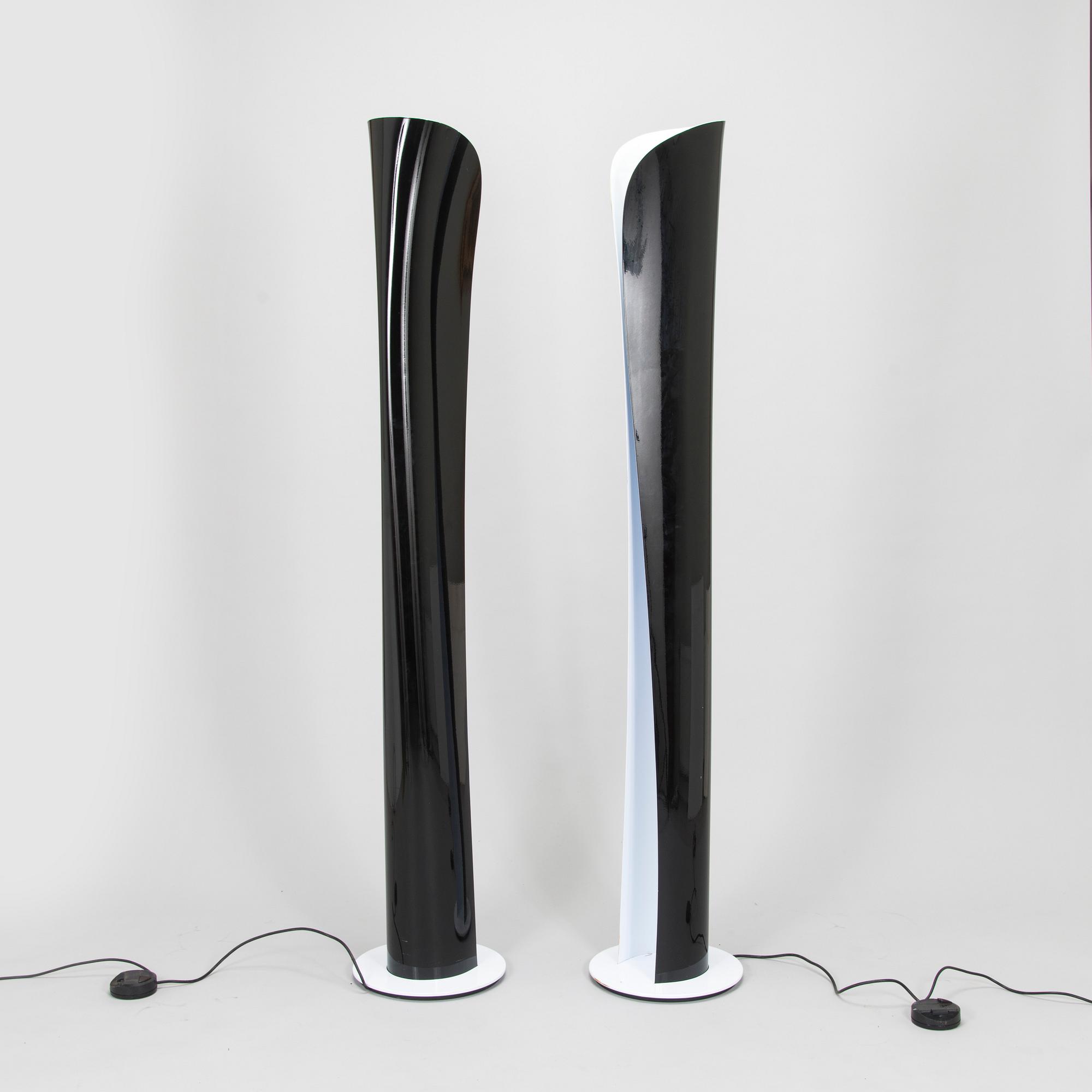 Karim Rashid, a pair floor lamp, "Cadmo", Artemide, Italy.