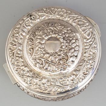 An Egyptian silver food box, Cairo, 20th Century.