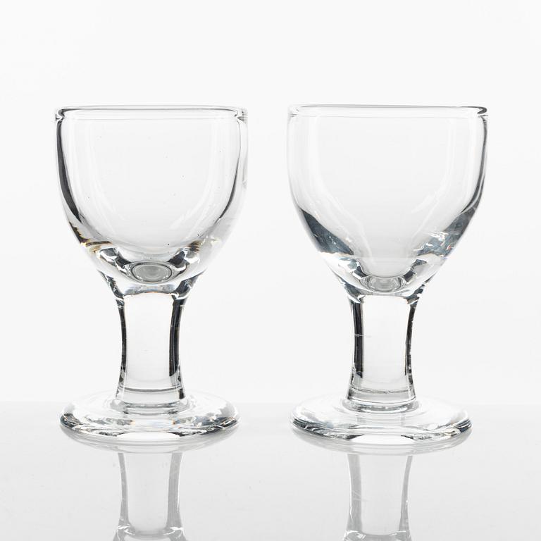 Signe Persson-Melin, a set of 14 'Ruben' beer glasses, Boda.