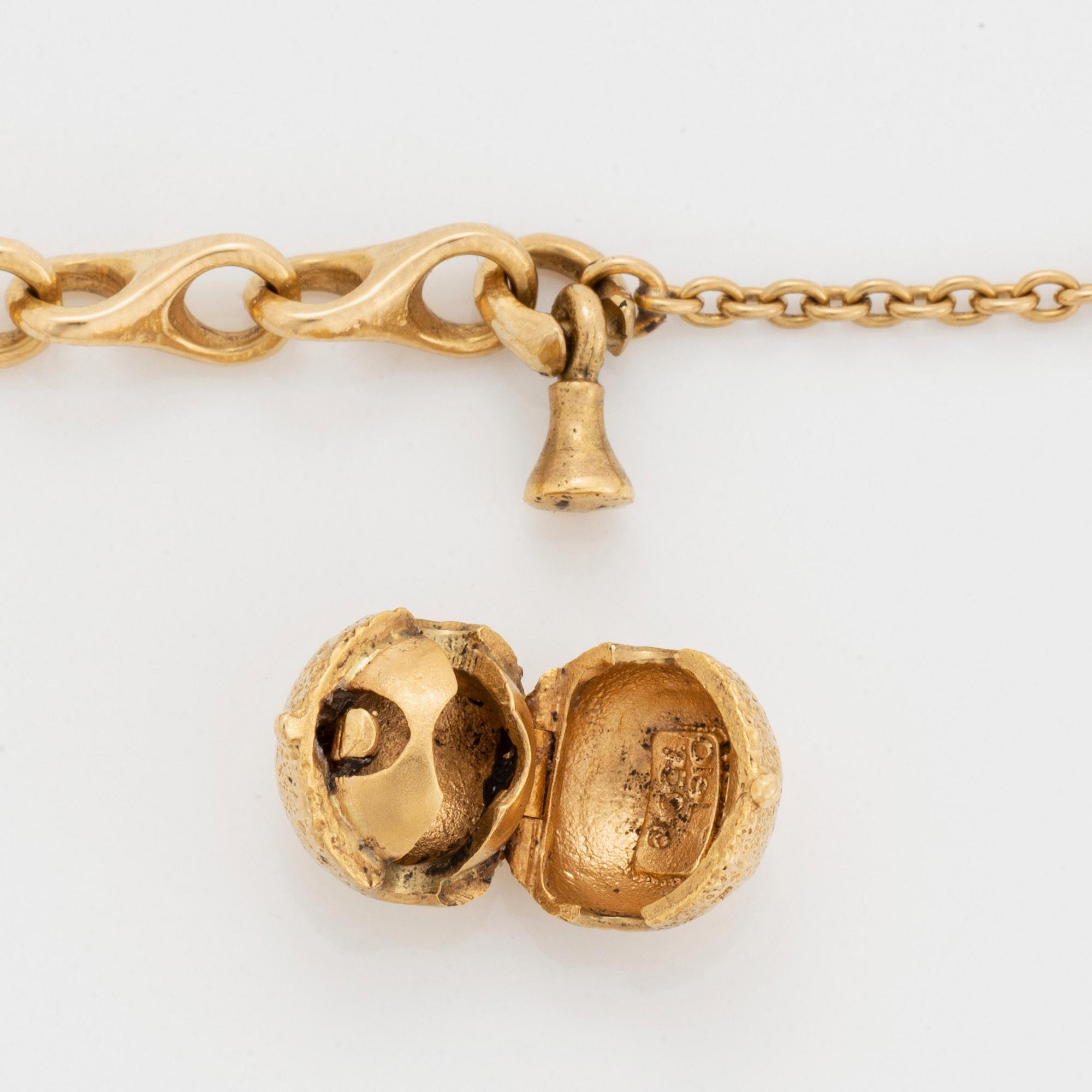 Ole Lynggaard collier med lås 18K guld.