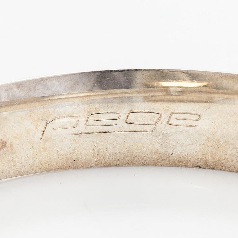 Smyckesset, 4 delar, silver, syntetisk stenar, Pege (Karl-Erik Palmberg), Alton, Sverige.