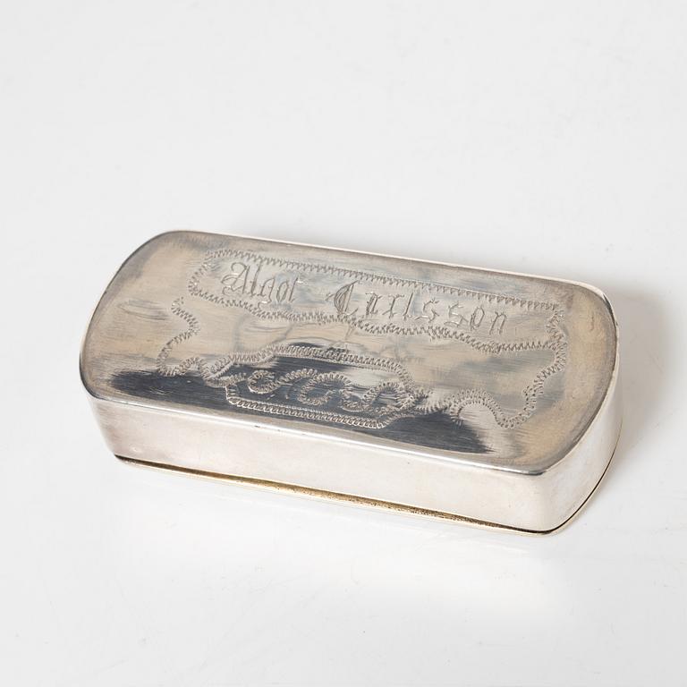 Dosor, 2 st, silver, Sverige 1786 och 1826.