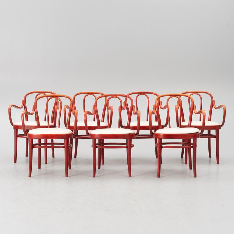Seven armchairs, "Wien", Gemla, second half of the 20th century.