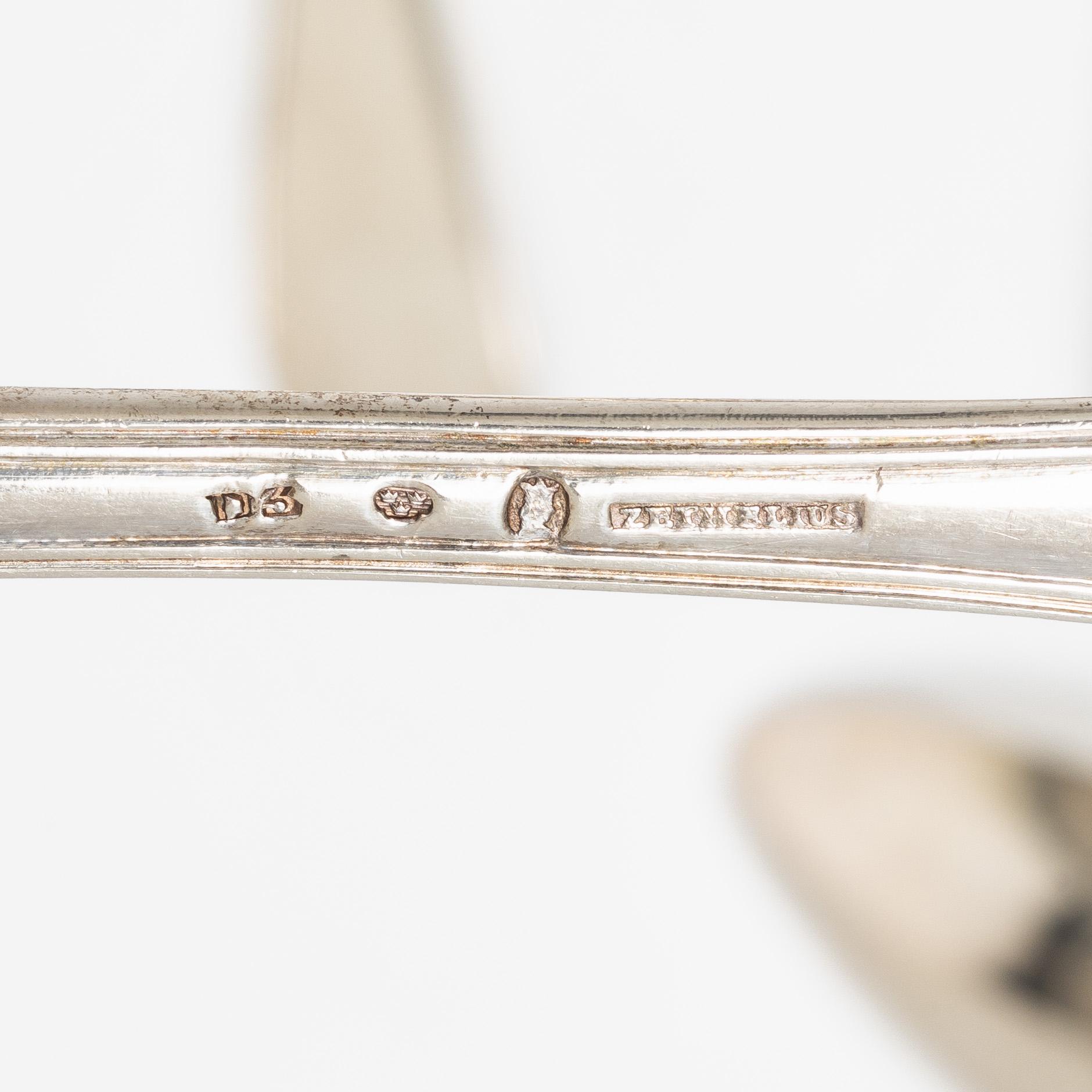 Matskedar, 10 st, silver, Sverige 1810-1859.