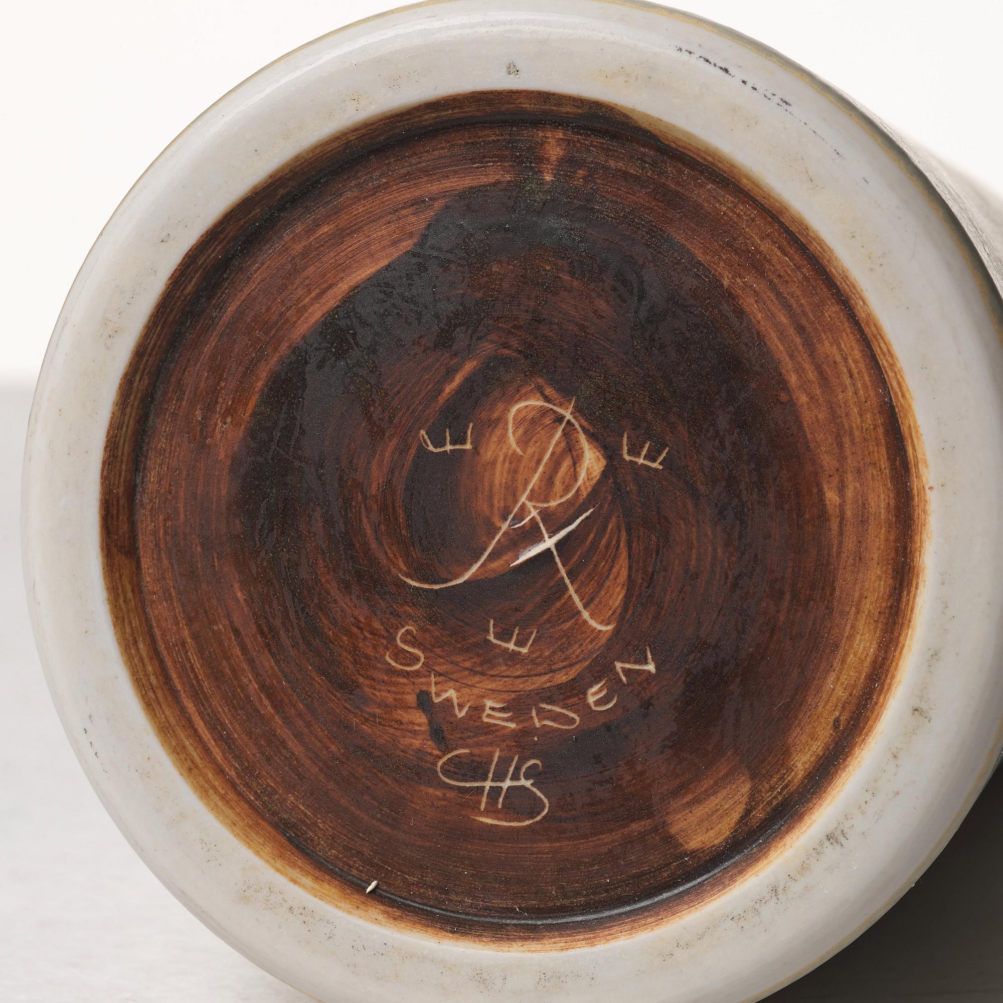 Carl-Harry Stålhane, vas, stengods, ur 1948 års serie, Rörstrand 1950-tal.