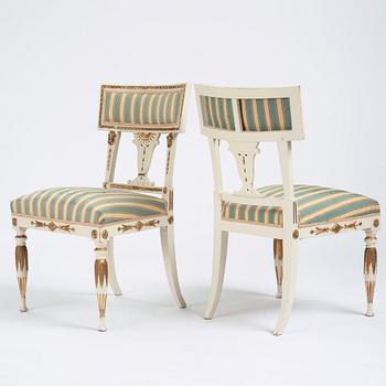 A set of six late Gustavian chairs by M Lundberg.