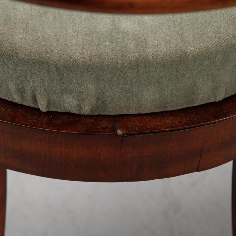 A set of six Empire chairs, first half of the 19th century.