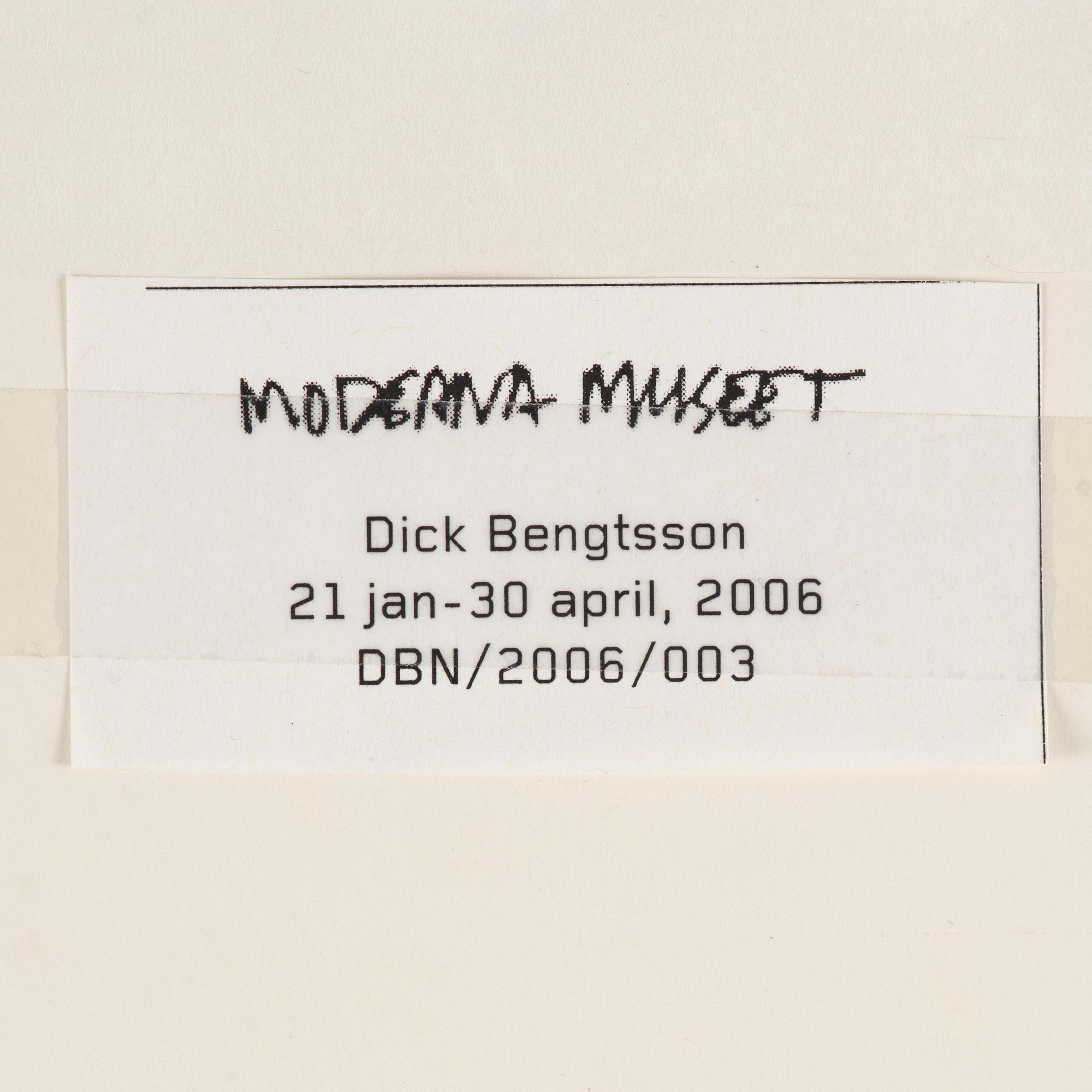 Dick Bengtsson, "Vykort".