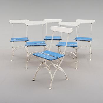 TRÄDGÅRDSSTOLAR, 6 st, Grythyttan, 1900-talets andra hälft.