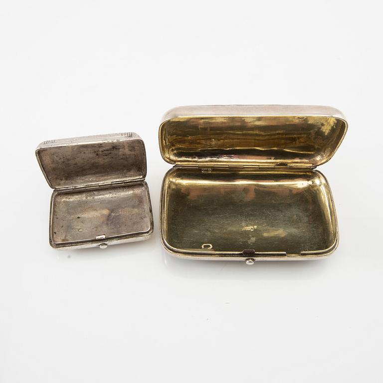 Boxes 2 pcs silver Moscow late 19th century.