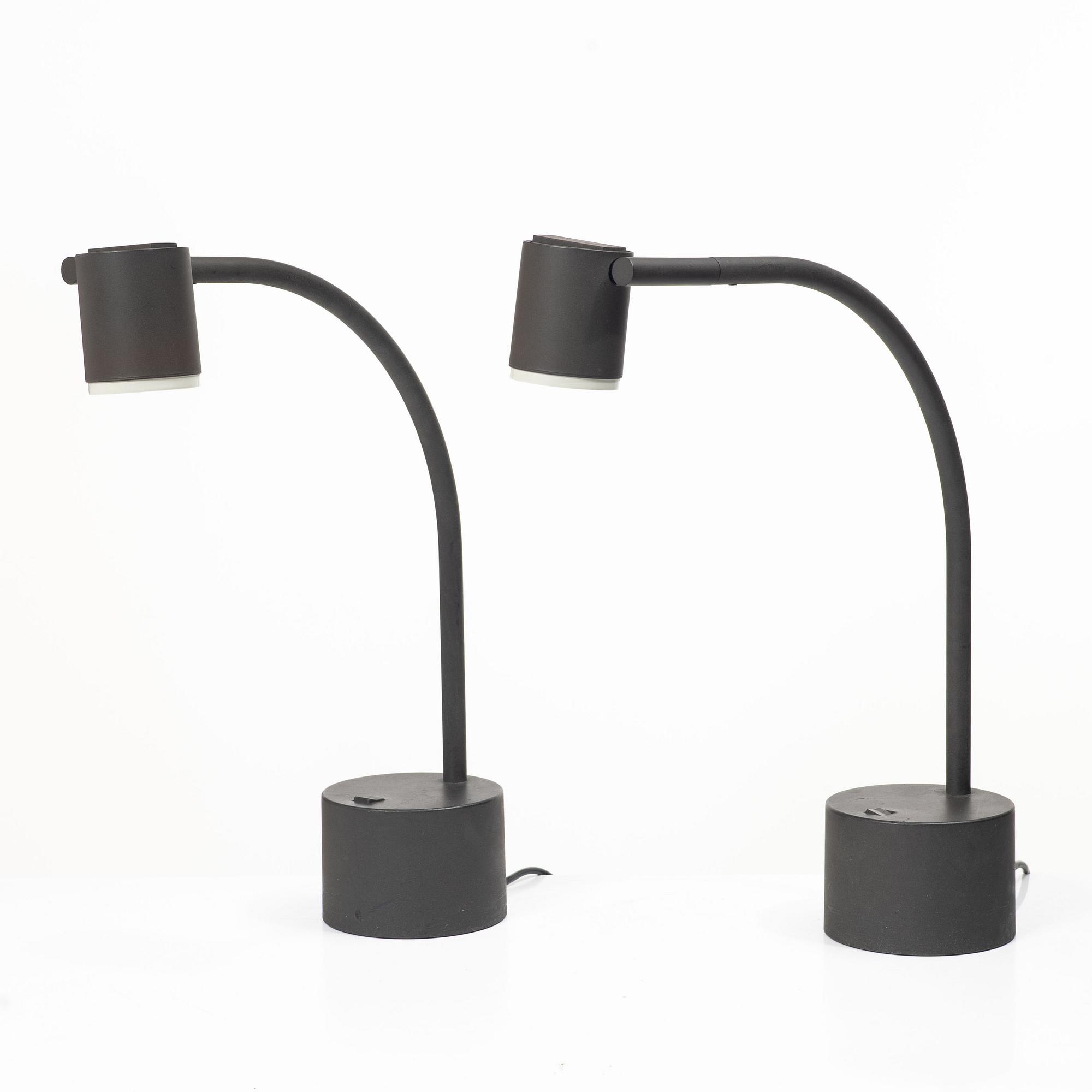 Ettore Sottsass, "Halo Click", bordslampor, 1 par, Philips 1988.