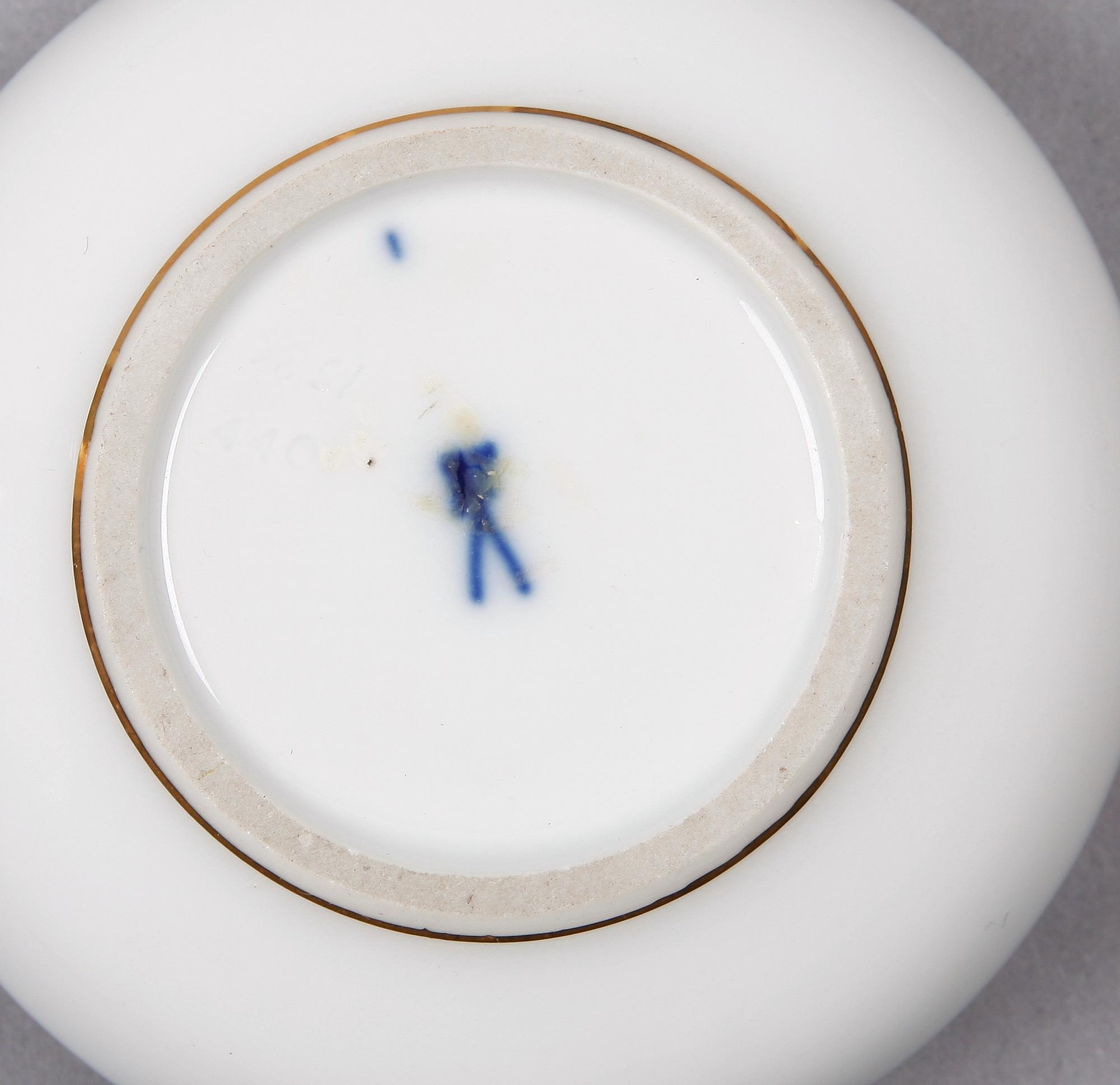 PARTI PORSLIN, 4 delar. Meissen samt Herend. 1900-tal.