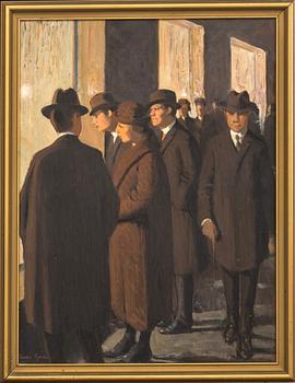 ARON GERLE, oil on panel signed.