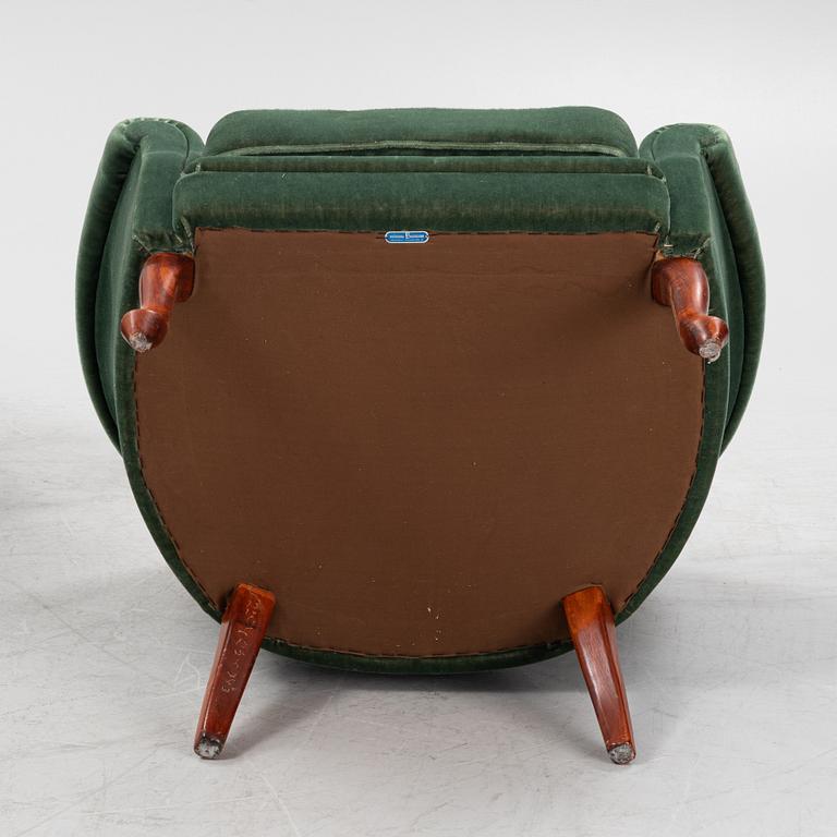 A pair of Bröderna Andersson easy chairs, mid 20th Century.