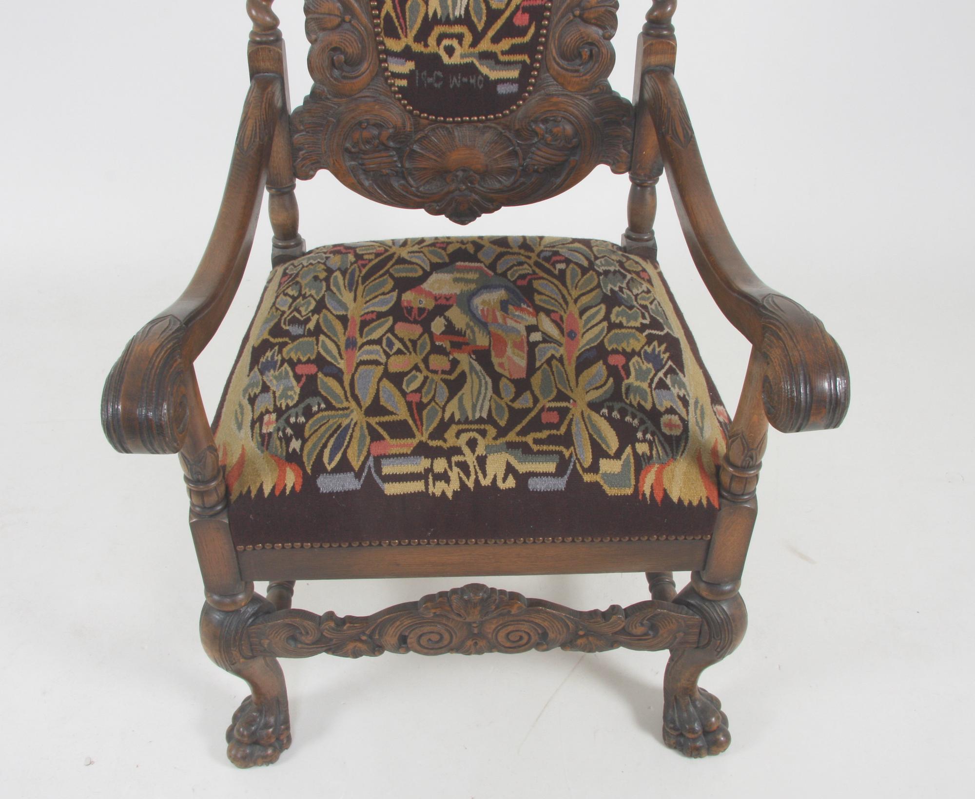 KARMSTOL, barockstil, 1900-tal.