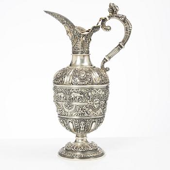 S Smith & Son, vinkanna, silver, London, England 1871.