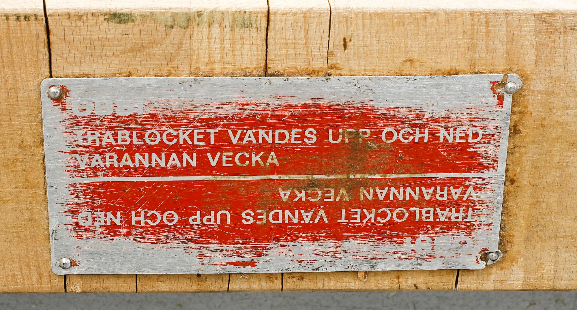 SLAKTARBÄNK, 1900-talets slut.