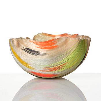 Mary Ann Toots Zynsky, a filet-de-verre glass bowl, Seattle, USA.