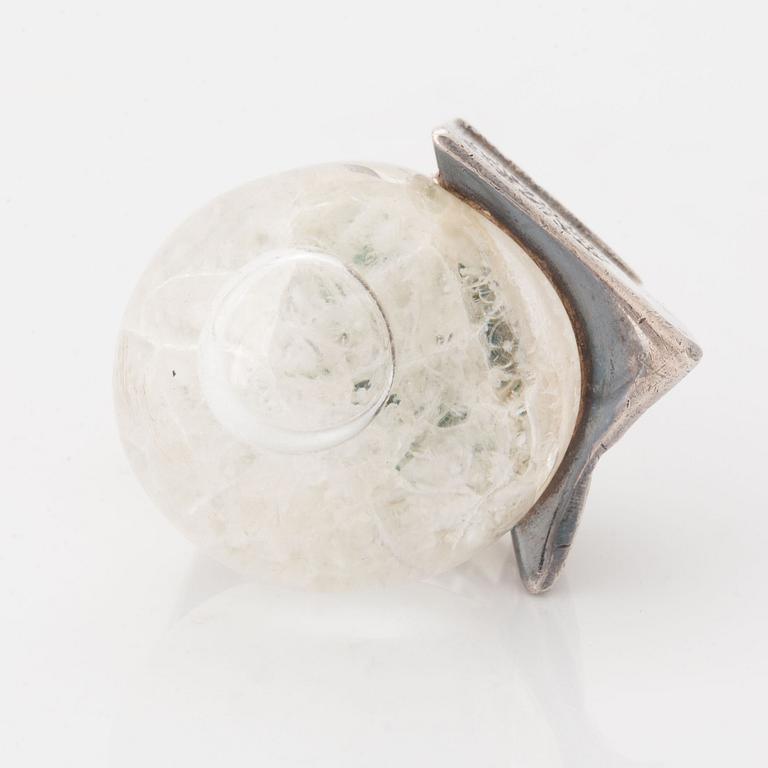 A Björn Weckström silver and acryl ring.