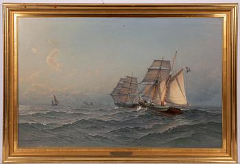 Albert Berg, Marine with sailing ships.
