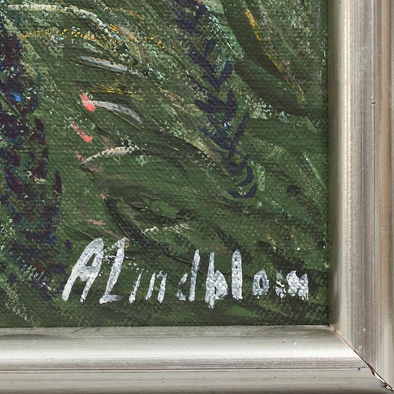 ARNOLD LINDBLOM, 3 st, olja på duk respektive pannå, sign.