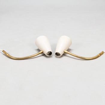 Lisa Johansson-Pape, vägglampor, ett par modell 50-056/2, Stockmann Orno 1960-tal.