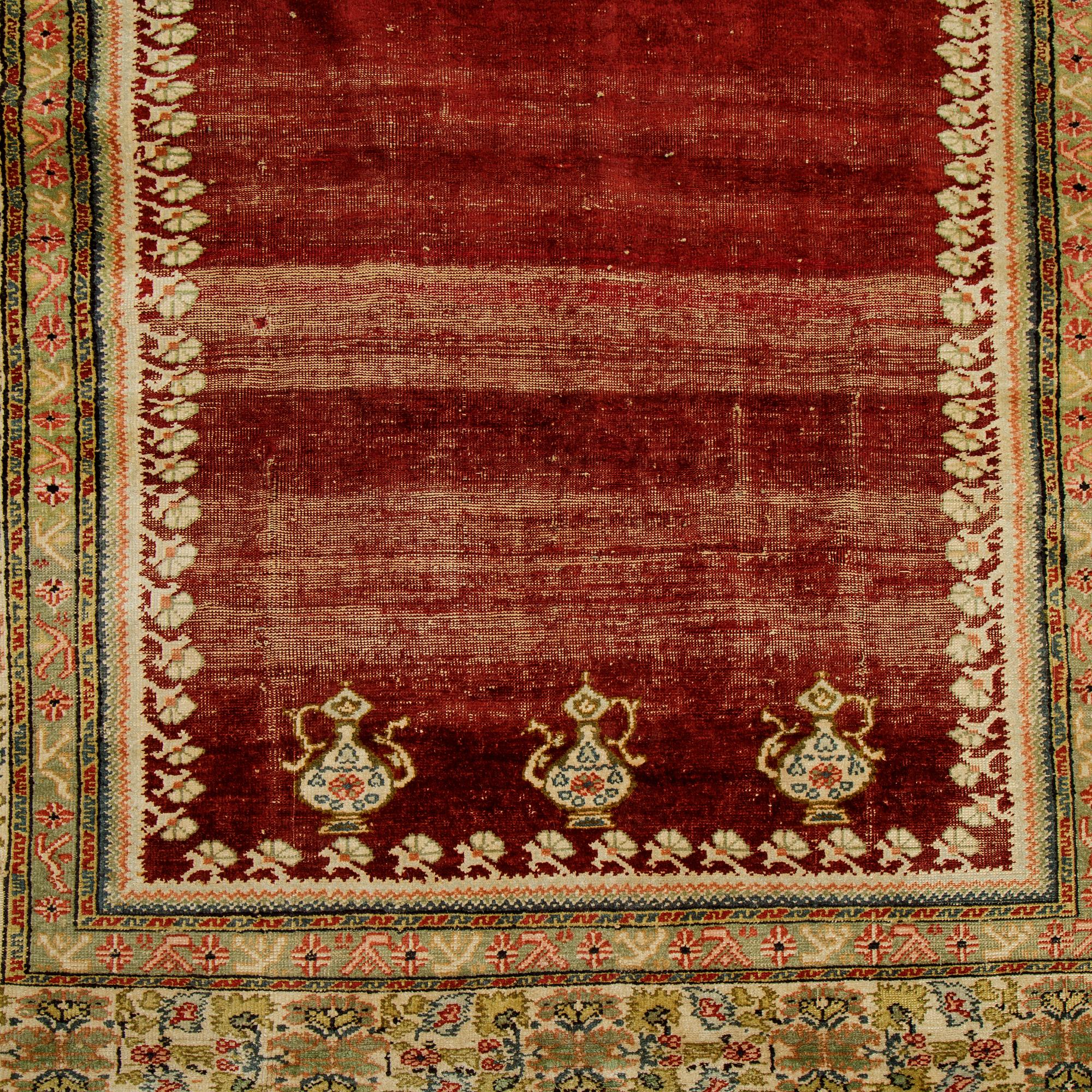 A rug, an antique Anatolia, probably Gördes (Ghiordes), a prayer rug, ca ca 188 x 124 cm.