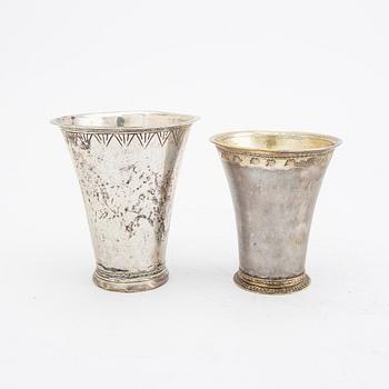 Pokaler 4 st silver Sverige 17/1800-tal.