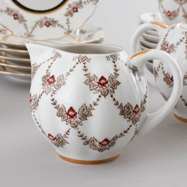 14 pcs tableware by Lomonosov, second half of the 20th century.